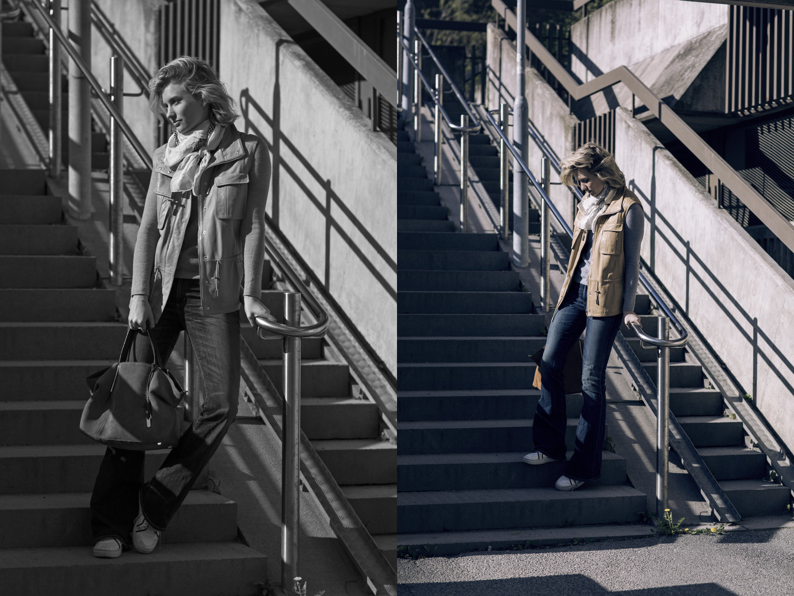 leather-vest-flared-jeans-sneakers-seventies
