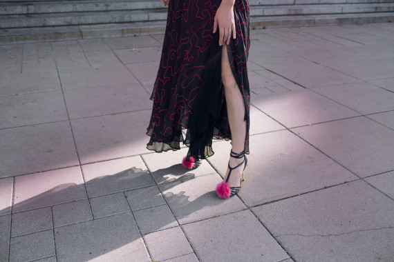 josh-goot-tibi-karen-millen-sheer-skirt-pom-pom-heels-sophia-webster
