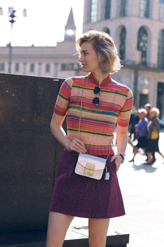 missoni-top-and-other-stories-glitter-skirt-furla-bag-milan-duomo