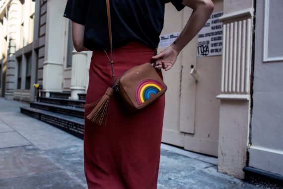 farfetch crossbody handbag - rainbow cool by anyahindmarch